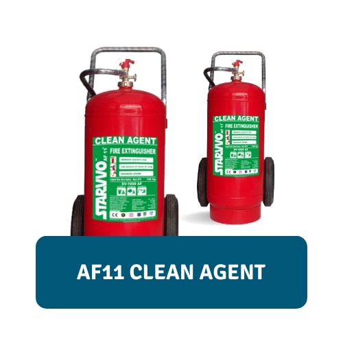 starvvo trolley fire extinguisher AF11 clean agent