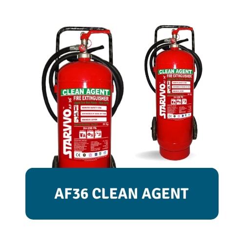 starvvo trolley fire extinguisher AF36 clean agent
