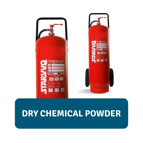 starvvo trolley fire extinguisher dry chemical powder