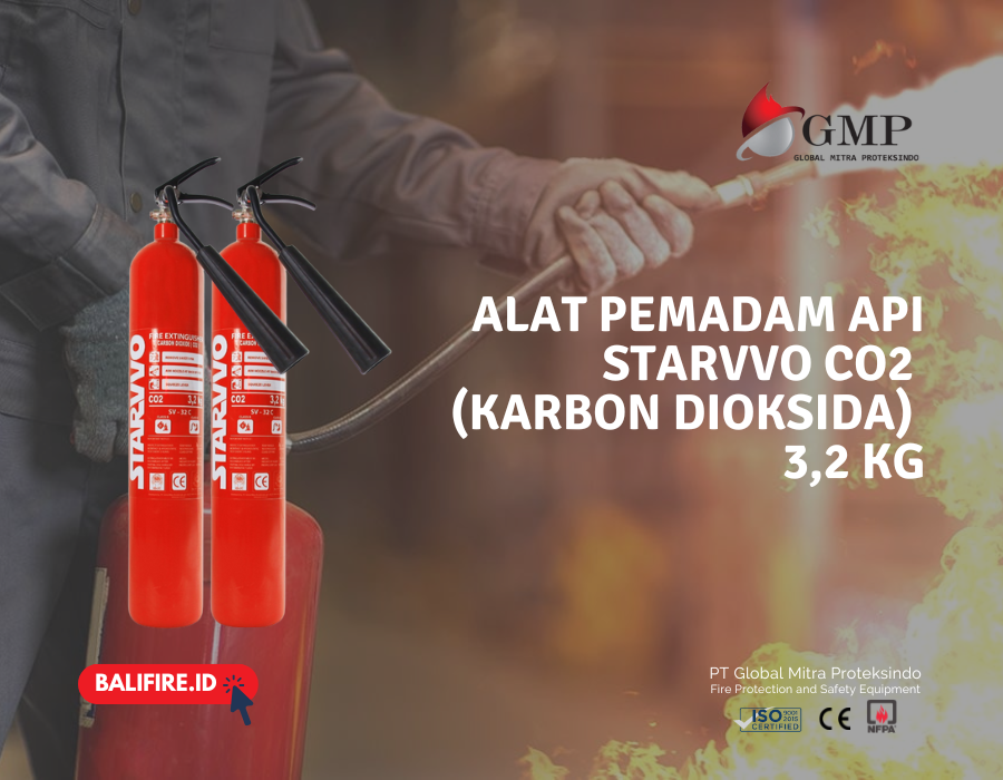 Alat Pemadam Api STARVVO CO2 (Karbon Dioksida) 3,2 Kg